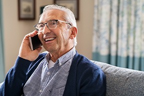 A man on the phone