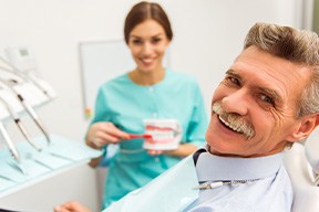 A man at the dentist
